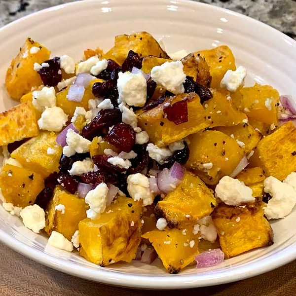 butternut squash with feta cheese