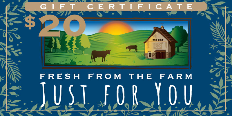 $20 gift certificate gcf