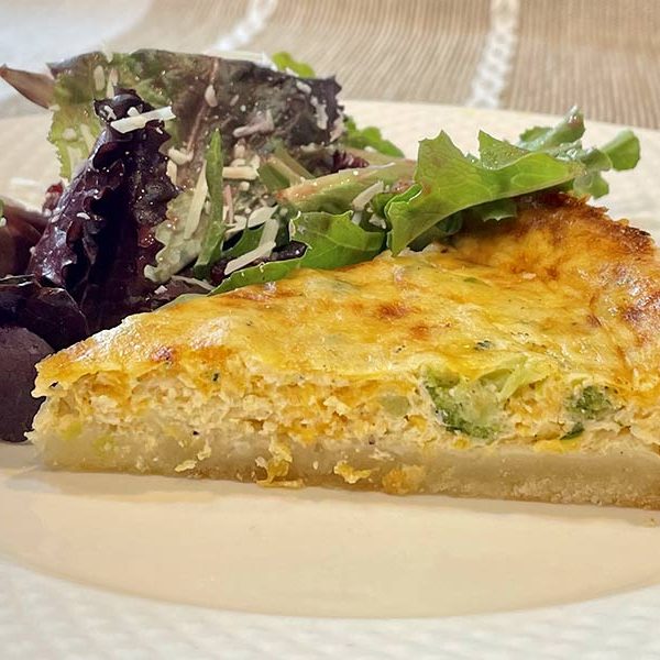 Aged White Cheddar and Broccoli Quiche