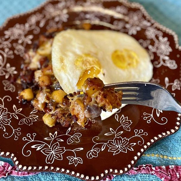 Recipe for Chorizo Cumin Cheddar Russet Potato Hash