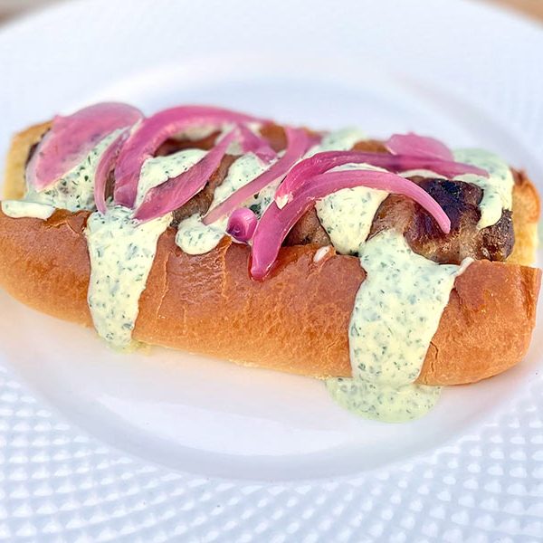 Bacon Wrapped Chorizo Cheese Stuffed Hot Dogs