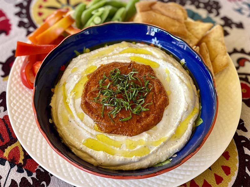 Savory Whipped Feta with Sun Dried Tomato Chutney